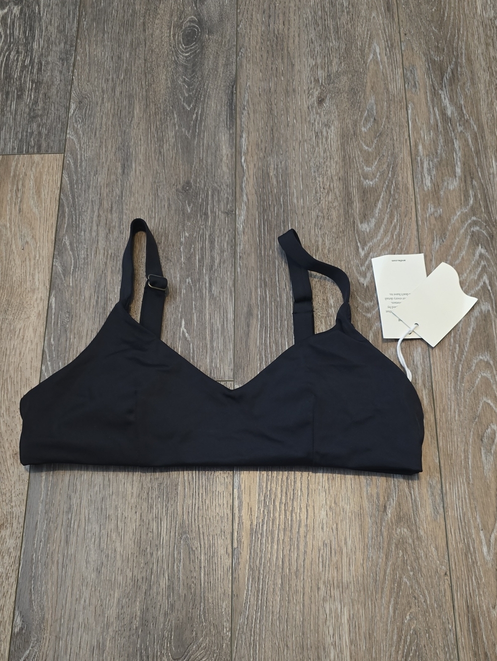 Andie Women's Small Black Swim Suit Bikini Top New w/ Tags!